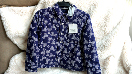 Palm Angels Denim Jacket - Bear Blue White - Size 10 - NWT - Picture 5 of 7
