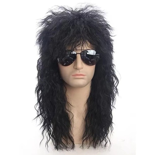 Curvy 70s 80s Rockstar Wig Fluffy Mullet Wig Cosplay Rockstar Accessories - Picture 6 of 6