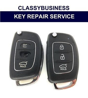 3 Tasten Flip Auto Schlüsselanhänger Etui Reparatur für Hyundai I10 I20 I40 IX35 Santa Fernbedienung