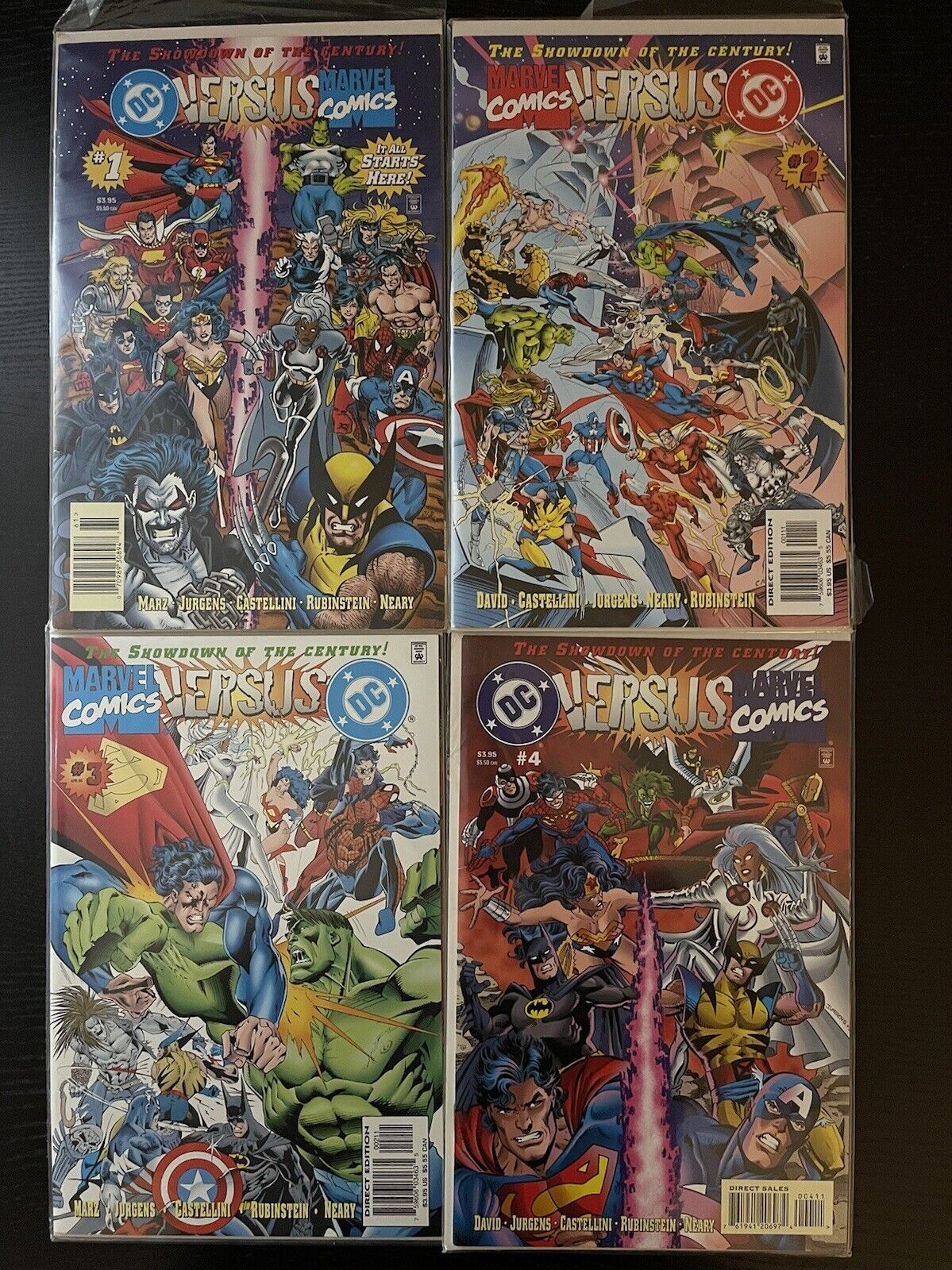 MARVEL VS DC / DC VS MARVEL 1-4 COMPLETE SERIES