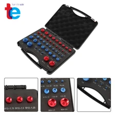 Nut and Bolt Thread Checker - 44 PCS Nut and Bolt Gauges (23 Inch & 21 Metric)