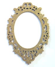 Glitter Gold Wood Frame Cut Out Picture Home Decor Photo Disney Magic Mirror