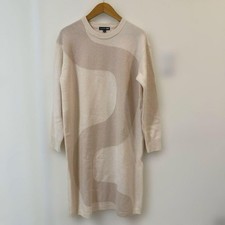 Marimekko Uniqlo Lamb Wool Crew Neck Dress Off White Long Used Japan