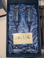 Wedding Gift MRS. Mr Champagne Flute/ Glass Personalization Lab