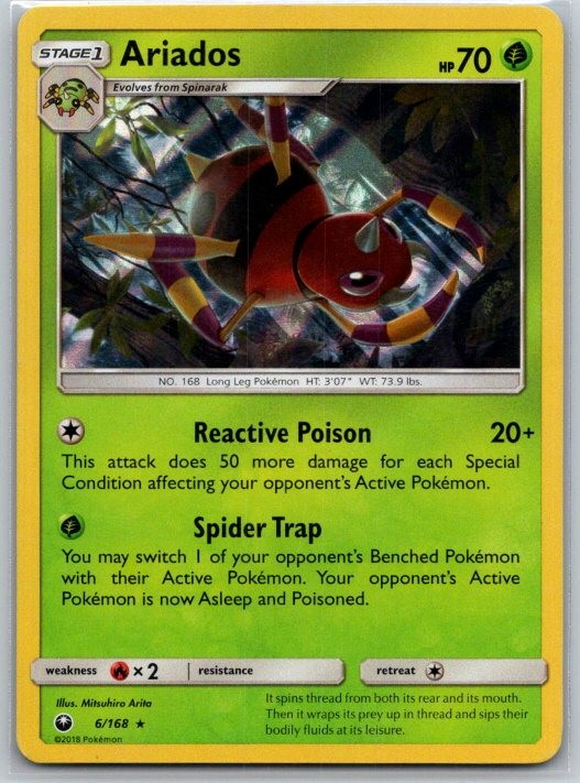 Ariados 6/168 Holo Rare Celestial Storm Pokemon Lightly Played