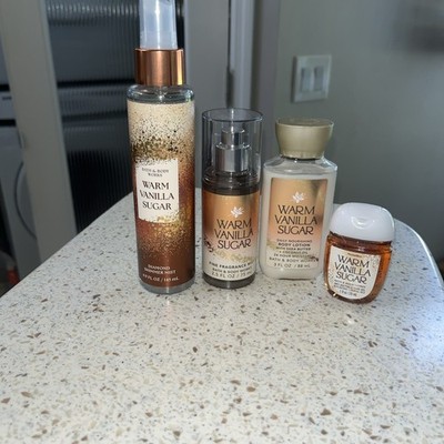 Bath & Body Works WARM VANILLA SUGAR Shimmer Mist Fragrance Mist Lotion Hand Gel