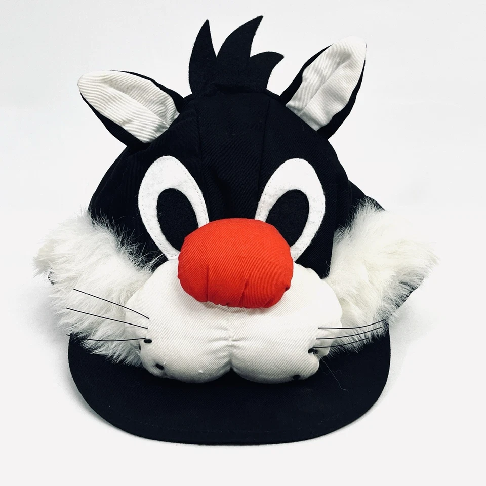 Vintage Sylvester Cat Snapback Hat Arby’s 1989 Looney Tunes Toppers Red Neck Bow - Image 2 of 4
