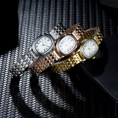 Women\'s White Silver Analog Quartz Alloy Steel Oval Roman Numeral Bracelet Watch Anne Klein Women main image 4