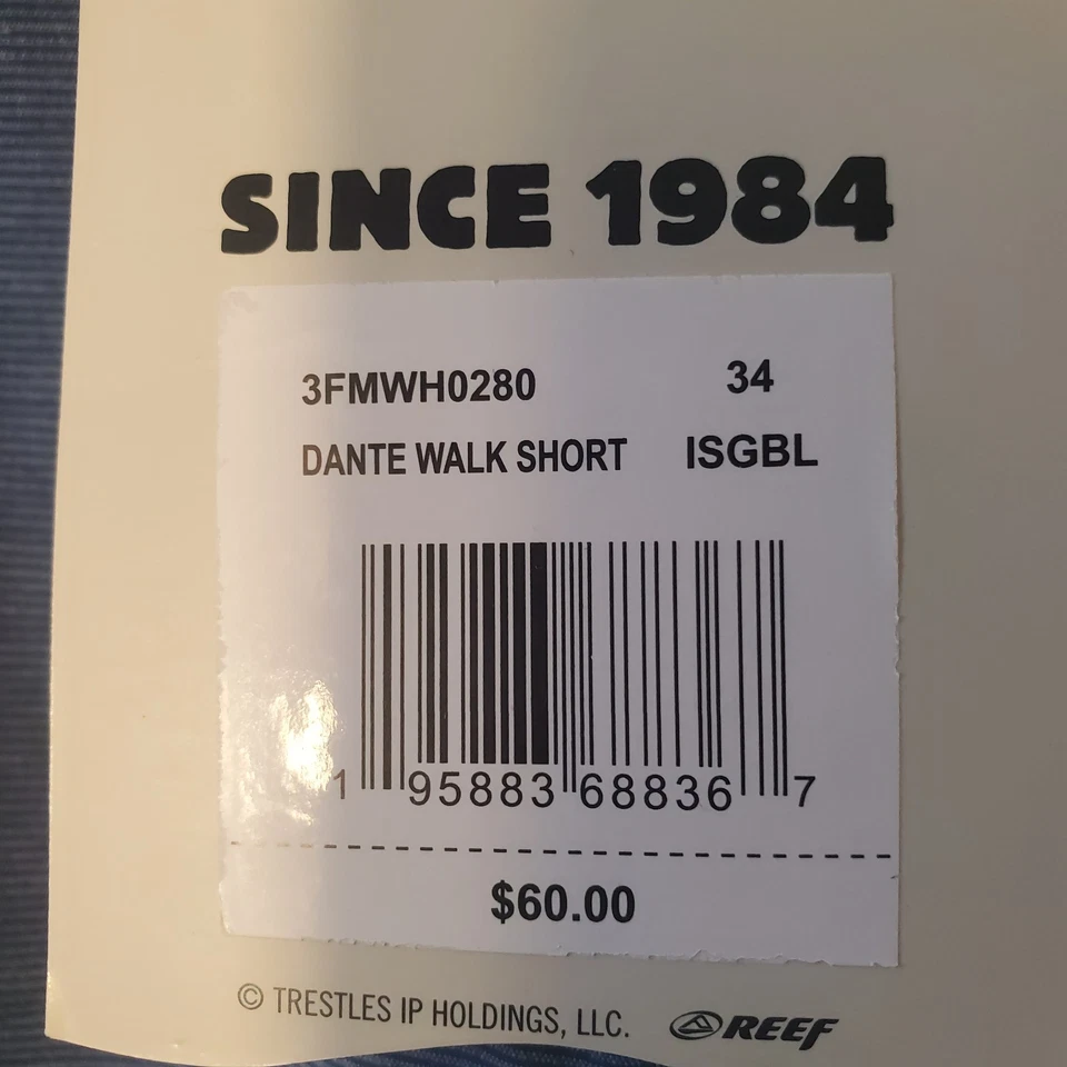 Pantalones Cortos Híbridos REEF DANTE WALK SHORT Gris Talla 34 Ligeros Secado Rápido Foto 3 de 4