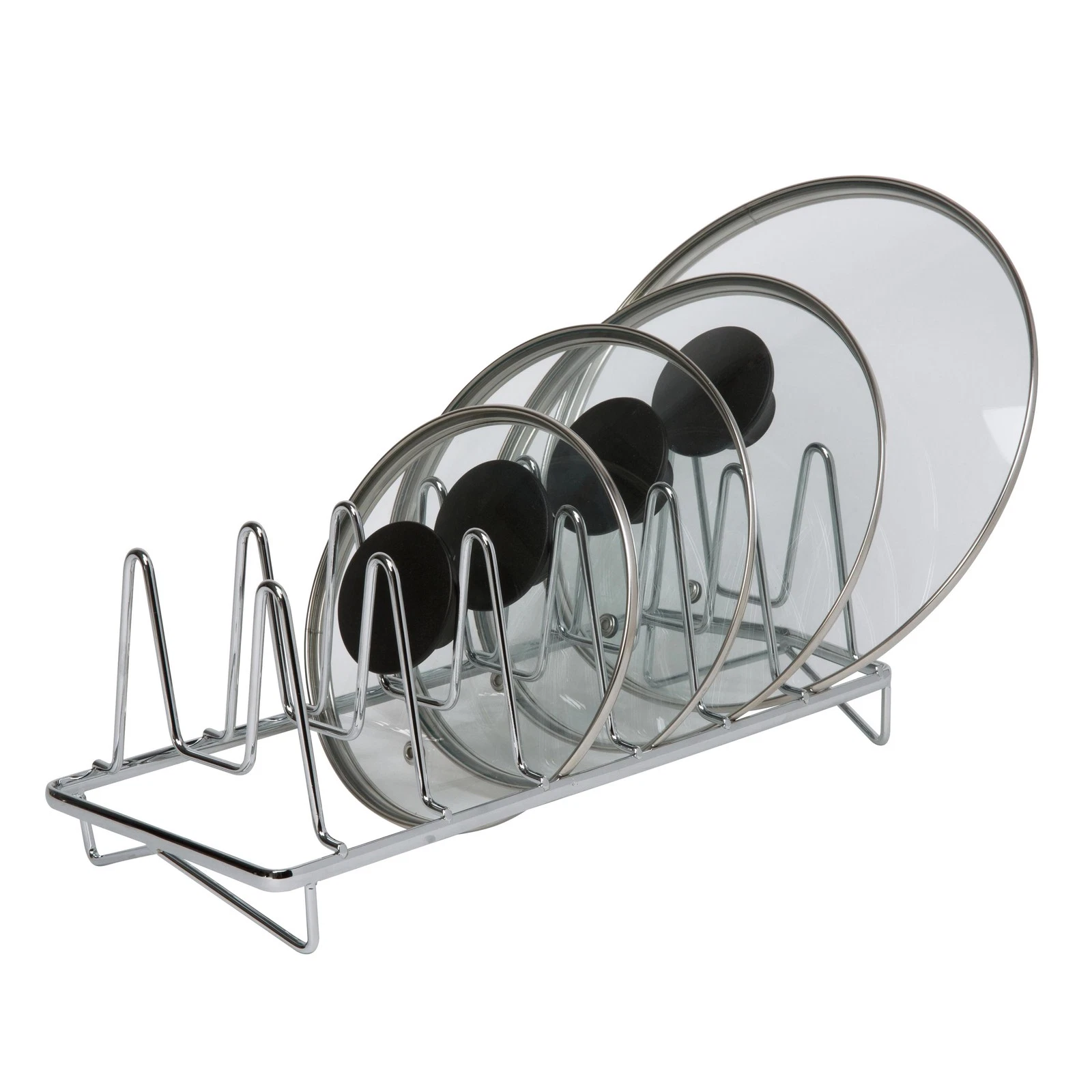 Kitchen Details Geode Lid Organizer in Chrome