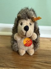 Vintage Steiff Sigi Hedgehog Plush All Original Tags Button Ear Germany