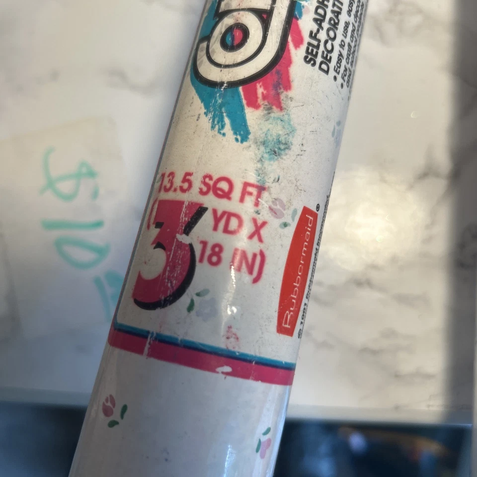 Papel de contacto vintage corazones y flores vinilo autoadhesivo revestimiento de estante 11 yardas Foto 2 de 4