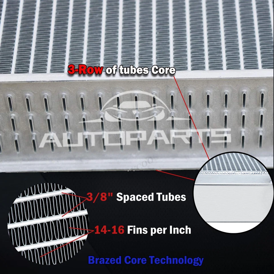 CU1696 3Row Radiator FIT 1988-00 Chevy C/K C2500/K3500 GMC C3500 Sierra Suburban Foto 4 de 4