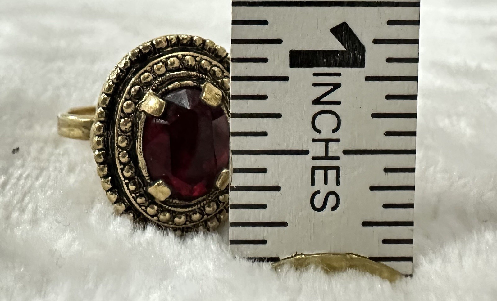Sarah Coventry Red Ruby Rhinestone Ring  Signed A… - image 9