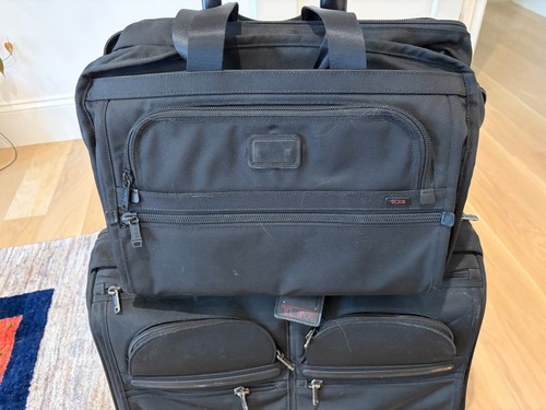 Tumi black ballistic two-suit Rollaboard and Cabin Bag Combination