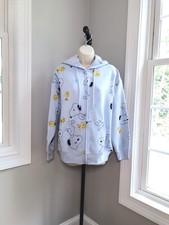 Peanuts Snoopy Woodstock Women's Full Zip Sweatshirt Hoodie Large NEW