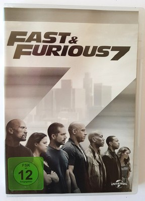 Fast & Furious 7 Vin Diesel Paul Walker Dwayne Hohnson Jason Statham DVD 