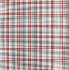 8.75 Yard Cut of Red, Blue and White Check Plaid Home Decor Fabric