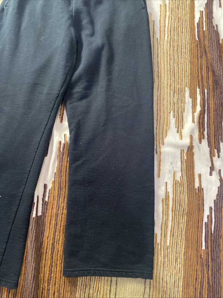 Vtg Jerzees Sweatpants Mens Medium Black Blank Jogger 2 Pockets Drawstring - Image 3 of 4