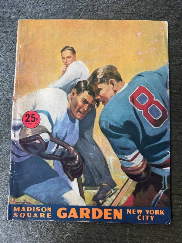 1959 NHL HOCKEY VINTAGE MAGAZINE PROGRAM MADISON SQUARE GARDEN NEW YORK RANGERS