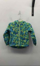 L.L.Bean Girls Discovery Rain Jacket Multicolor Floral Hooded Windbreaker 5-6