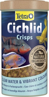 Tetra Cichlid Crisps 500ml Fischfutter Crisps mit Farbverstärkern für Cichliden