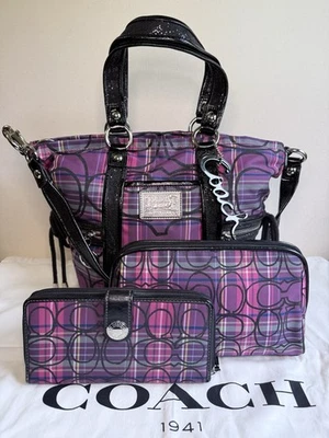 Coach Poppy Plaid Satchel/Top Handle Bag Handbags & Bags for Women