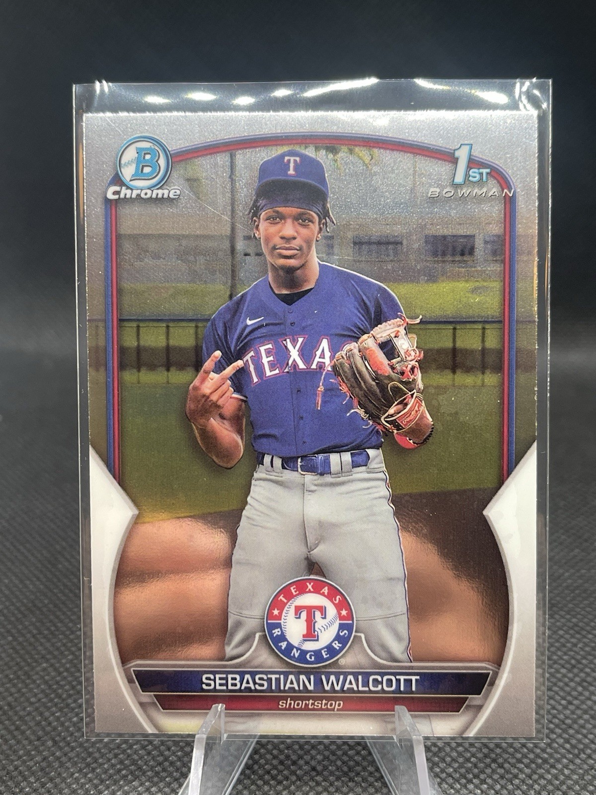 Sebastian Walcott 2023 1st Bowman Chrome Prospect Texas Rangers