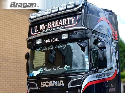 Visier Lichtleiste + LED x7 passend für Scania 4er Topline LKW Edelstahl