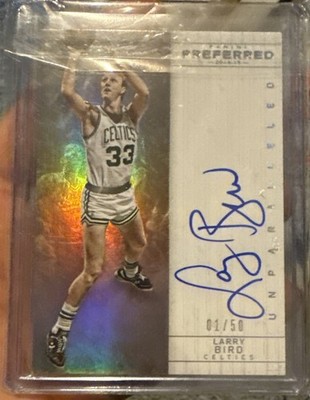2014-15 Panini Preferred Unparalleled #534 Larry Bird On-Card Auto Celtics 1/50 