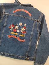 Vintage Disney Store Mickey Minnie Denim Jacket Small Embroidered