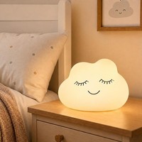 Nachtlicht Kinder Wolke, Baby Stilllicht Dimmbar, LED Nachtlampe Mit 7 Farben,