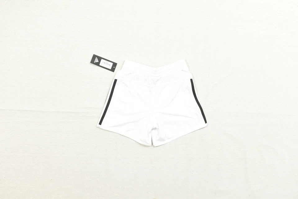 Pantalones Cortos Adidas Niñas Blancos Básicos 3 Rayas Malla Niños Talla S (7/8) Poliéster Nuevos con Etiquetas Foto 2 de 4