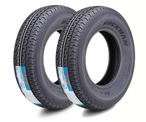ROCKMAN Trailer Tire ST185/80R13 8-Ply LR D 99M Steel Belted Radial 11170, Set2