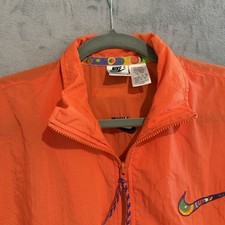Vintage Orange Nike Windbreaker Women s Vest Size Medium 90s