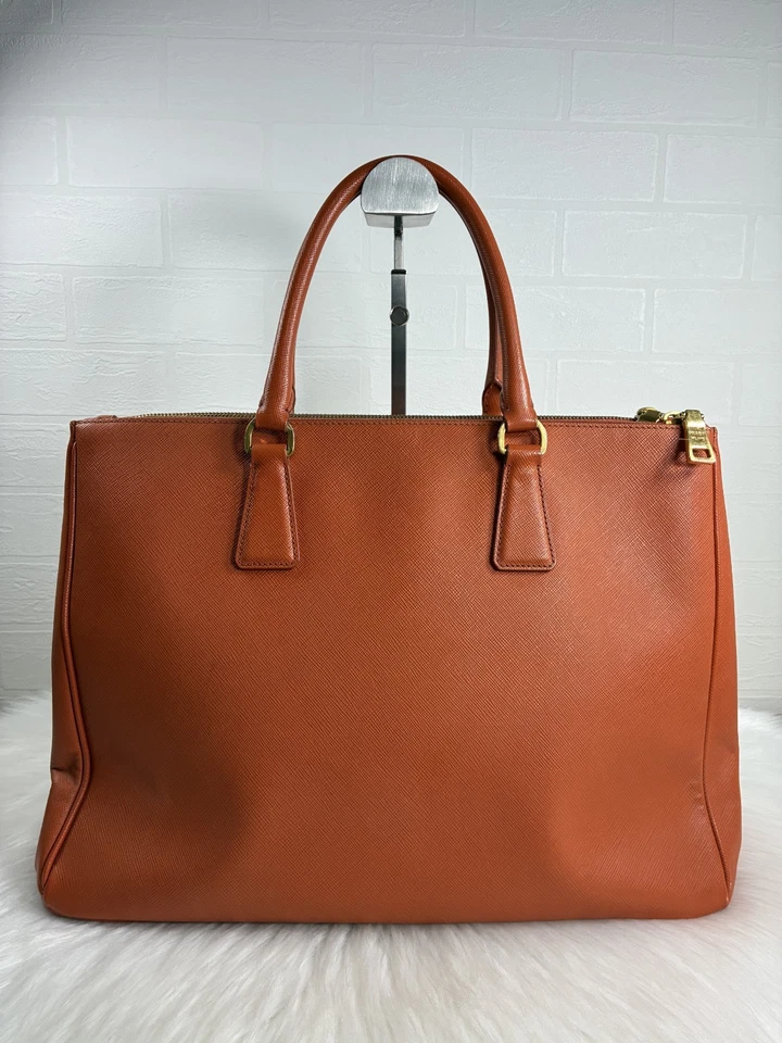 Authentic Prada Saffiano Orange Tote Bag Leather - Image 2 of 4