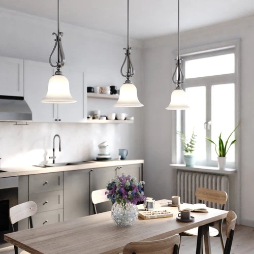 Vaxcel Lighting P0415 9"W Suspension Mini Pendant - Nickel - Picture 4 of 10