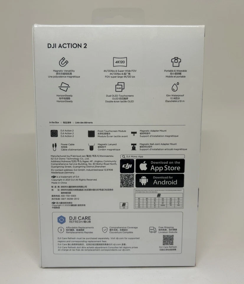 DJI Action 2 Grey Dual-Screen Combo 4K Touchscreen Waterproof Camera NEW SEALED - Image 2 of 4