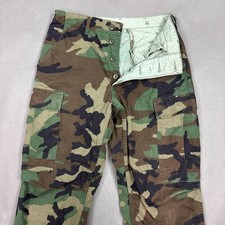 Vintage US Military Pants Mens 30x32 Camo Cargo Baggy 80s Woodland Small Reg