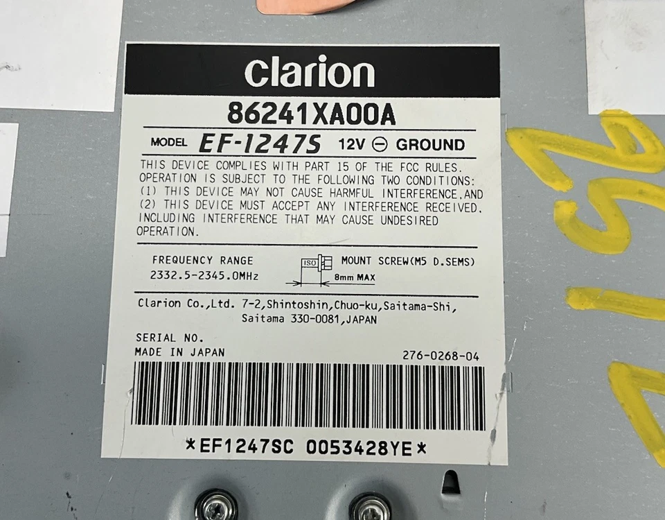 2011 Subaru Outback Satellite Radio Receiver Module Unit 86241XA00A OEM - Image 4 of 4