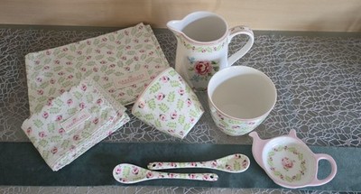 Greengate Lily Petit White ~Cup~Krug~TBA~Löffel~Geschirrhandtuch~Serviette~