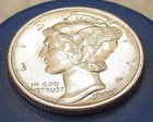 1943 Brilliant Uncirculated Dime  90% Silver  Blazing Original Luster # 412 ~ 10