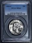 1954-S 50C FRANKLIN SILVER HALF DOLLAR KM# 199 PCGS MS 64 A6406