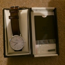 Daniel Wellington Mens Classic 40mm St Mawes Silver Watch RRP £129. DW00100021