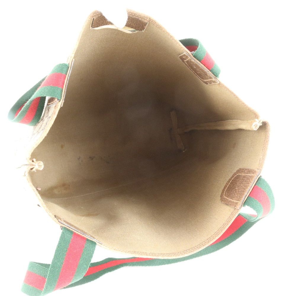 GUCCI GG Sherry Line 39 02 003 Leather Tote Bag Shoulder Brown Beige From Japan thumbnail 7