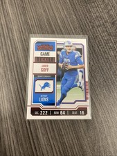 2023 Panini Contenders #35 Jared Goff Game Ticket Red
