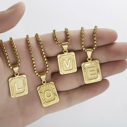 Fashion Gold Filled A-Z Initial Pendant 