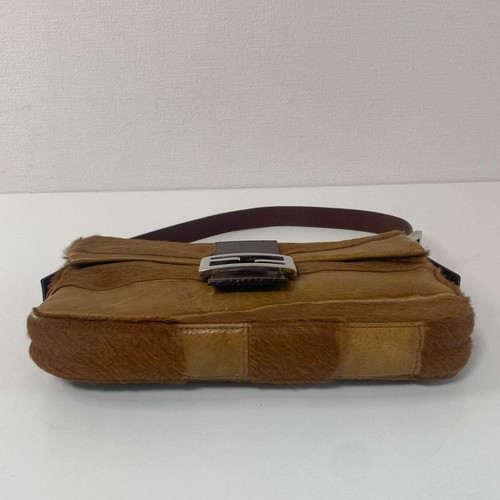 FENDI Baguette Brown Pony Hair Shoulder Bag - Picture 7 of 16