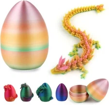 11inch 3D Printed Dragon Egg Flexible Dragon Fidget Toy Figurine Decor Kids Gift