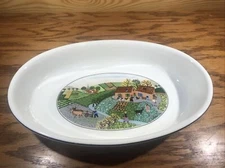VILLEROY & BOCH NAIF COUNTRY FARM OVAL BAKING DISH LARGE 11.3/4”